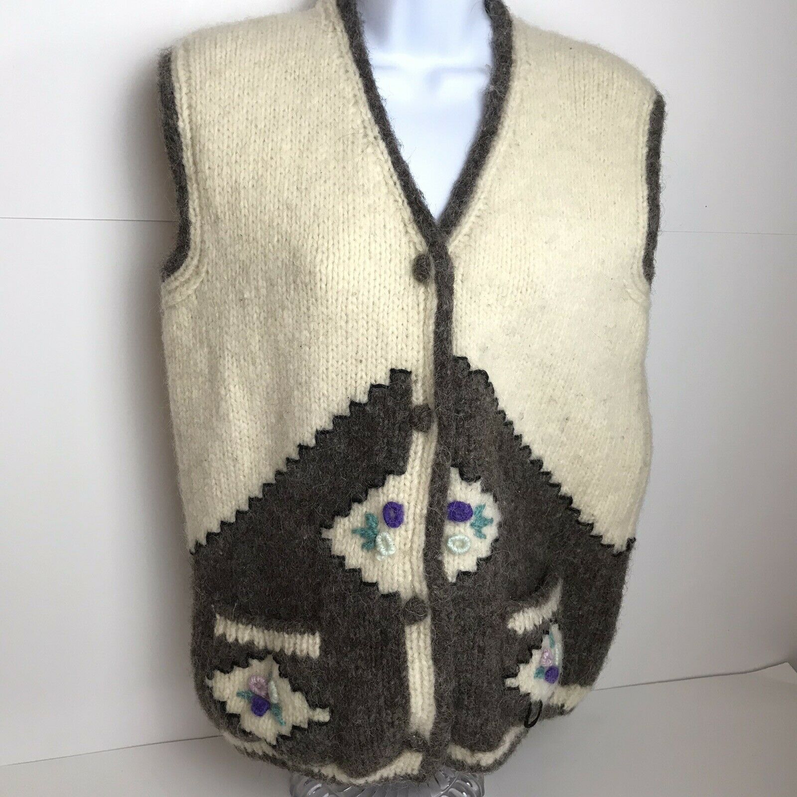 Vintage Hand Made Mohair Wool Vest